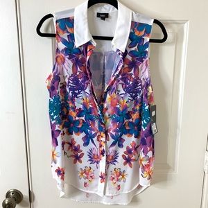 💜 NWT TROPICAL SLEEVELESS MOSSIMO SHIRT SIZE L